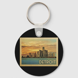 Detroit Michigan Schlüsselanhänger