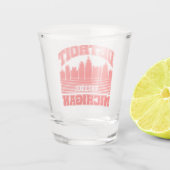 Detroit, Michigan Schnapsglas (Rückseite)