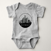 Detroit Michigan Skyline Baby Strampler (Vorderseite)