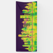 Detroit Michigan Skyline Banner (Vertikal)