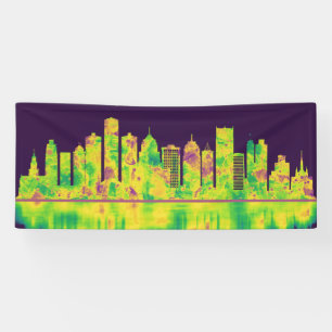 Detroit Michigan Skyline Banner