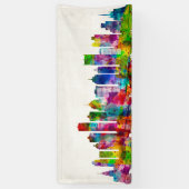 Detroit Michigan Skyline Banner (Vertikal)
