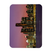 Detroit, Michigan Skyline bei Nacht Magnet (Vertikal)