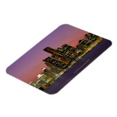 Detroit, Michigan Skyline bei Nacht Magnet (Linke Seite)