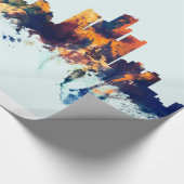 Detroit Michigan Skyline Geschenkpapier (Ecke)