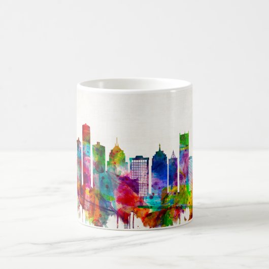 Detroit Michigan Skyline Kaffeetasse (Mittel)