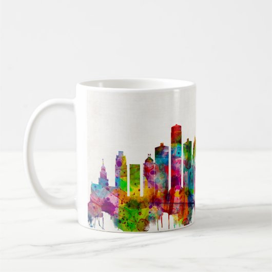 Detroit Michigan Skyline Kaffeetasse (Links)