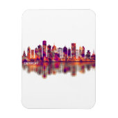 Detroit Michigan Skyline Magnet (Vertikal)