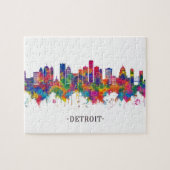 Detroit Michigan Skyline Puzzle (Horizontal)