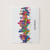 Detroit Michigan Skyline Puzzle (Vertikal)