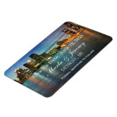 Detroit Michigan Skyline Save the Date Magnet (Linke Seite)