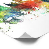 DETROIT, MICHIGAN SKYLINE SP - POSTER (Ecke)