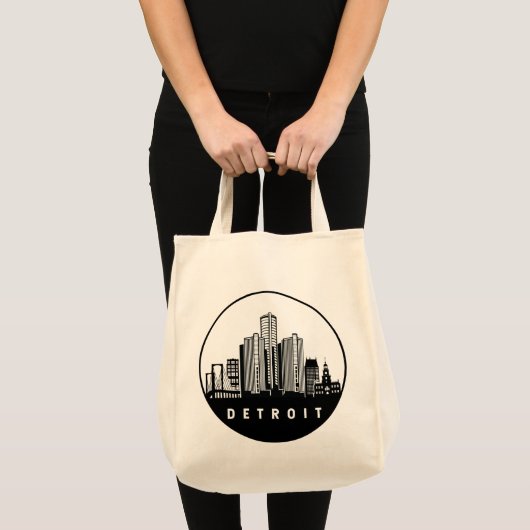 Detroit Michigan Skyline Tragetasche (Vorderseite (Produkt))