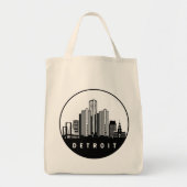 Detroit Michigan Skyline Tragetasche (Vorne)