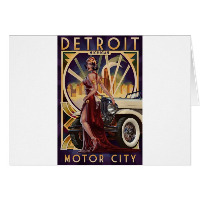 Detroit, Michigan | Stadt (Vorderseite (Horizontal))