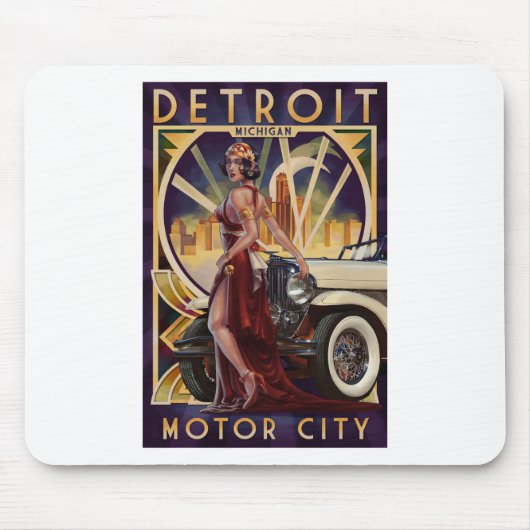 Detroit, Michigan | Stadt Mousepad (Vorne)