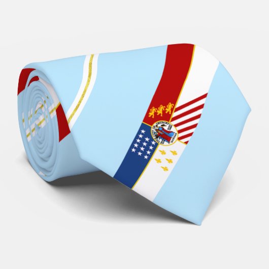 Detroit (Michigan) Stadtflagge Neck Tie Krawatte (Gerollt)