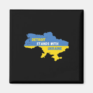 Detroit Michigan steht mit der Ukraine Magnet
