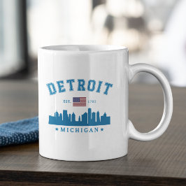 Detroit Michigan U.S.A. Skyline City Kaffeetasse