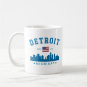 Detroit Michigan U.S.A. Skyline City Kaffeetasse (Links)
