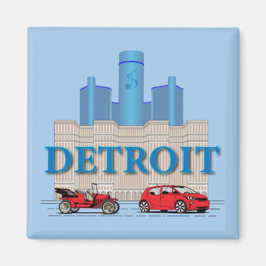 Detroit Michigan United Staaten Magnet (Vorne)
