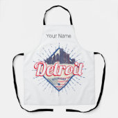 Detroit Michigan United Staaten Skyline Vintag USA Schürze (Vorderseite)