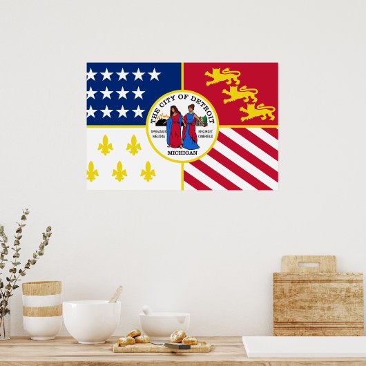 Detroit, Michigan, Vereinigte Staaten Poster (Küche)