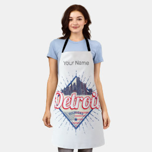 Detroit Michigan Vereinigte Staaten Skyline Vintag Schürze