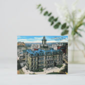 Detroit, Michigan, Vogelaugenblick, Vintag Postkarte (Stehend Vorderseite)