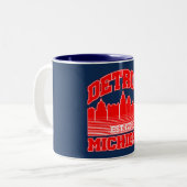 Detroit, Michigan Zweifarbige Tasse (Vorderseite Links)
