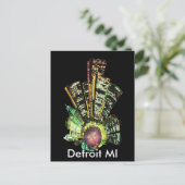 DETROIT MINI PLANET POSTKARTE (Stehend Vorderseite)