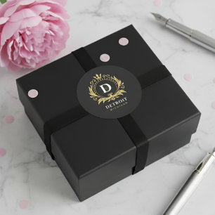 Detroit Monogram Runder Aufkleber