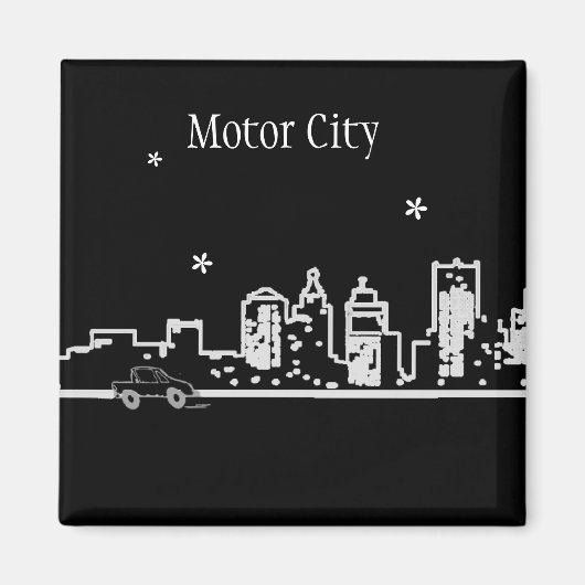 Detroit - Motor City - Michigan Magnet (Vorne)