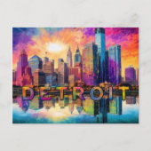 Detroit Motor City Postkarte (Vorderseite)