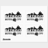 Detroit Motor City Skyline Aufkleber (Blatt)