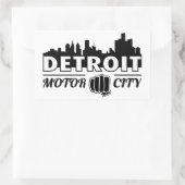 Detroit Motor City Skyline Aufkleber (Tasche)
