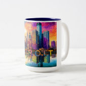 Detroit Motor City Zweifarbige Tasse (VorderseiteRechts)