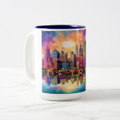 Detroit Motor City Zweifarbige Tasse (Vorderseite Links)