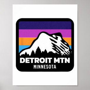 Detroit Mountain Minnesota Skifahren Snowboarden F Poster