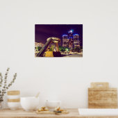 Detroit Night Skyline Poster (Küche)