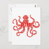 Detroit Octopus Postkarte (Vorne/Hinten)