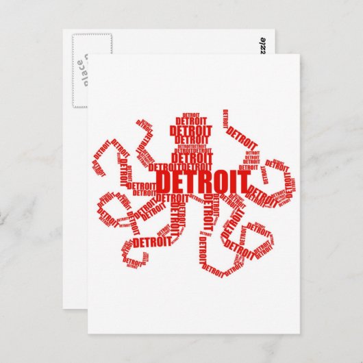 Detroit Octopus Postkarte (Vorne/Hinten)