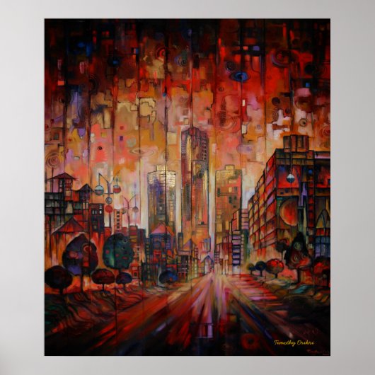 Detroit on My Mind XI Canvas Print Poster (Vorne)