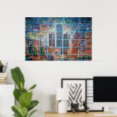Detroit on My Mining I - Canvas Print Poster (Heimbüro)