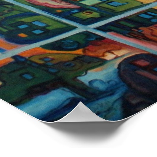 Detroit on My Mining I - Canvas Print Poster (Ecke)