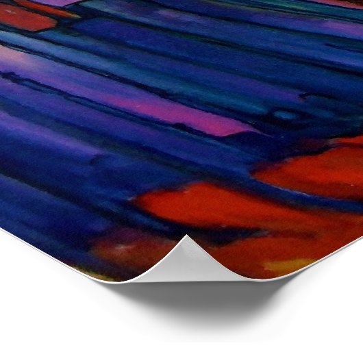 Detroit on Rocks I - Canvas Print Poster (Ecke)