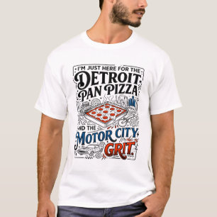 Detroit Pan Pizza und Motor City Grit T-Shirt