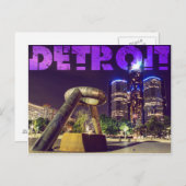 Detroit Postcard Postkarte (Vorne/Hinten)