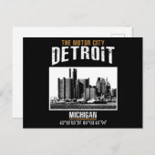 Detroit Postkarte (Vorne/Hinten)