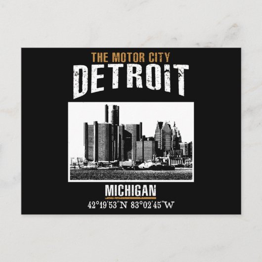 Detroit Postkarte (Vorderseite)
